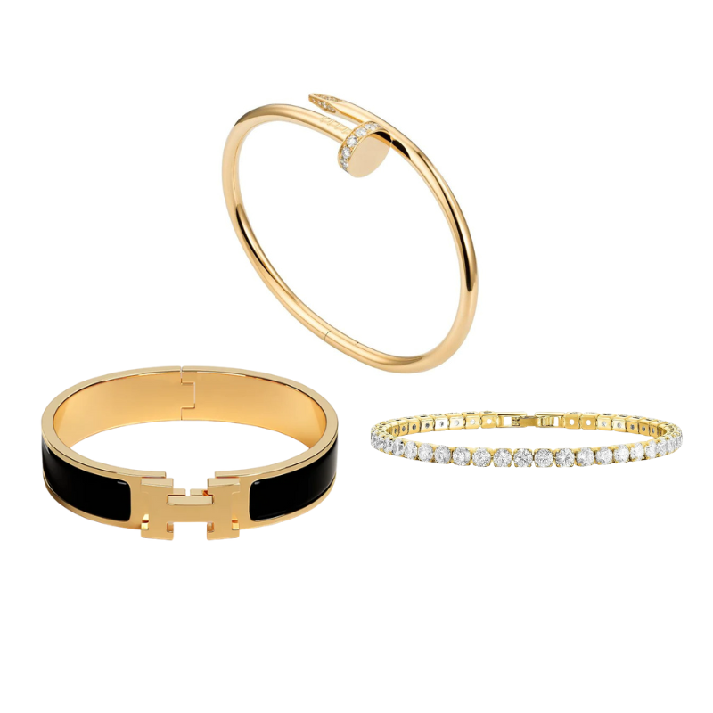 Golden Royal Grace | Stapelbare Armbånd sæt