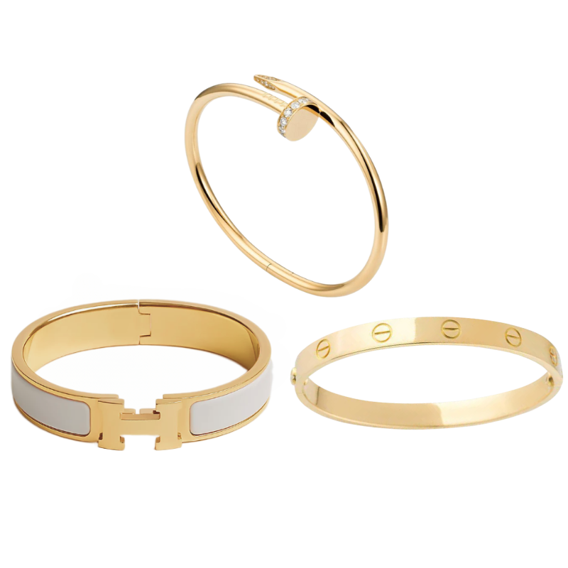 Golden Liona Parisian | Stapelbare Armbånd Sæt