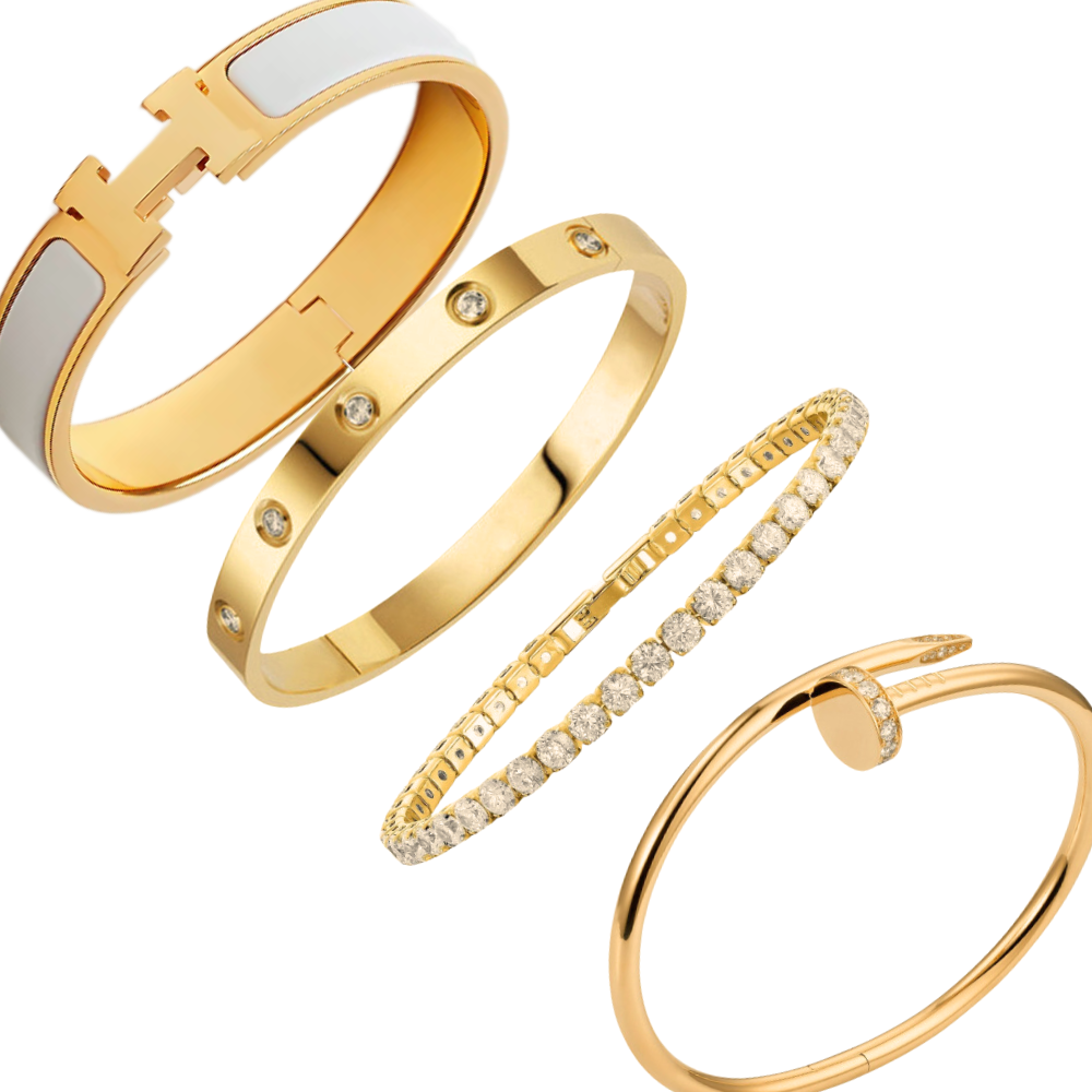 Golden Luxury Halo | Stapelbare Armbånd sæt