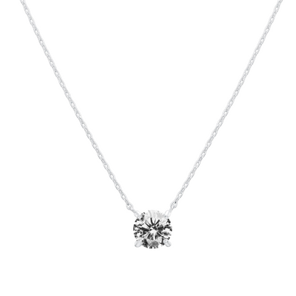 Silver Solitaire | Necklace