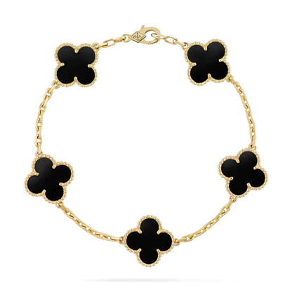 Golden Black Luxe | Stapelbare Armbånd Sæt