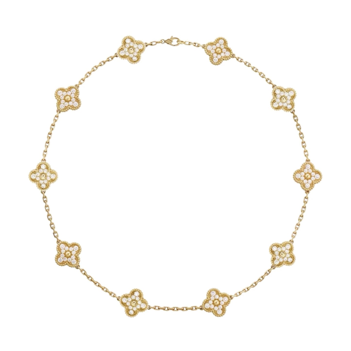 Golden Luxe | Kløver Diamanthalskæde