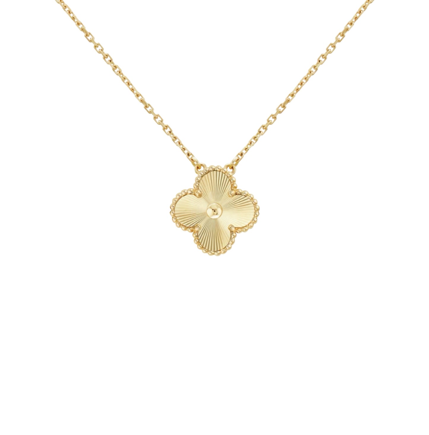 Golden Guilloché | Kløverhalskæde