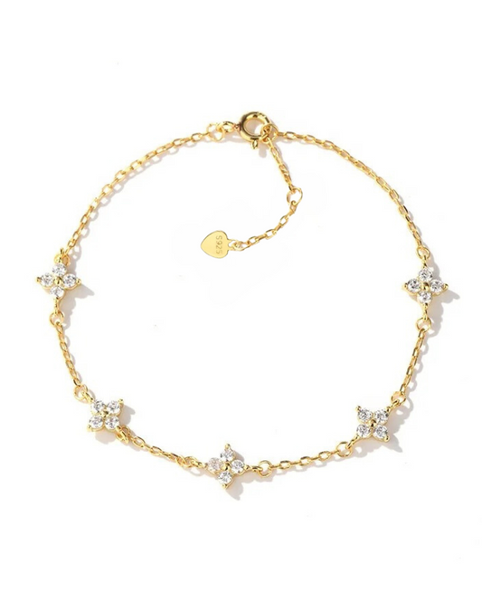 Kali Blomster Armbånd Guld