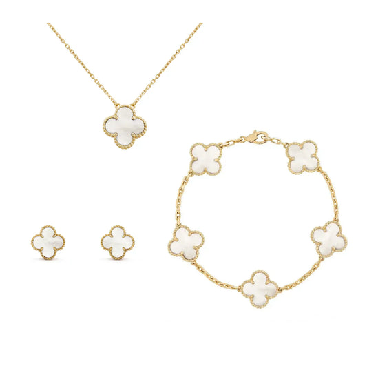 Golden White Luxe | Kløversæt