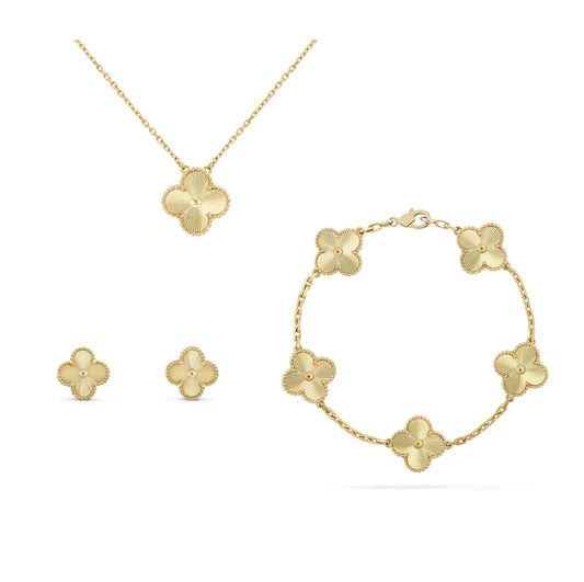 Golden Guilloché Luxe | Kløversæt