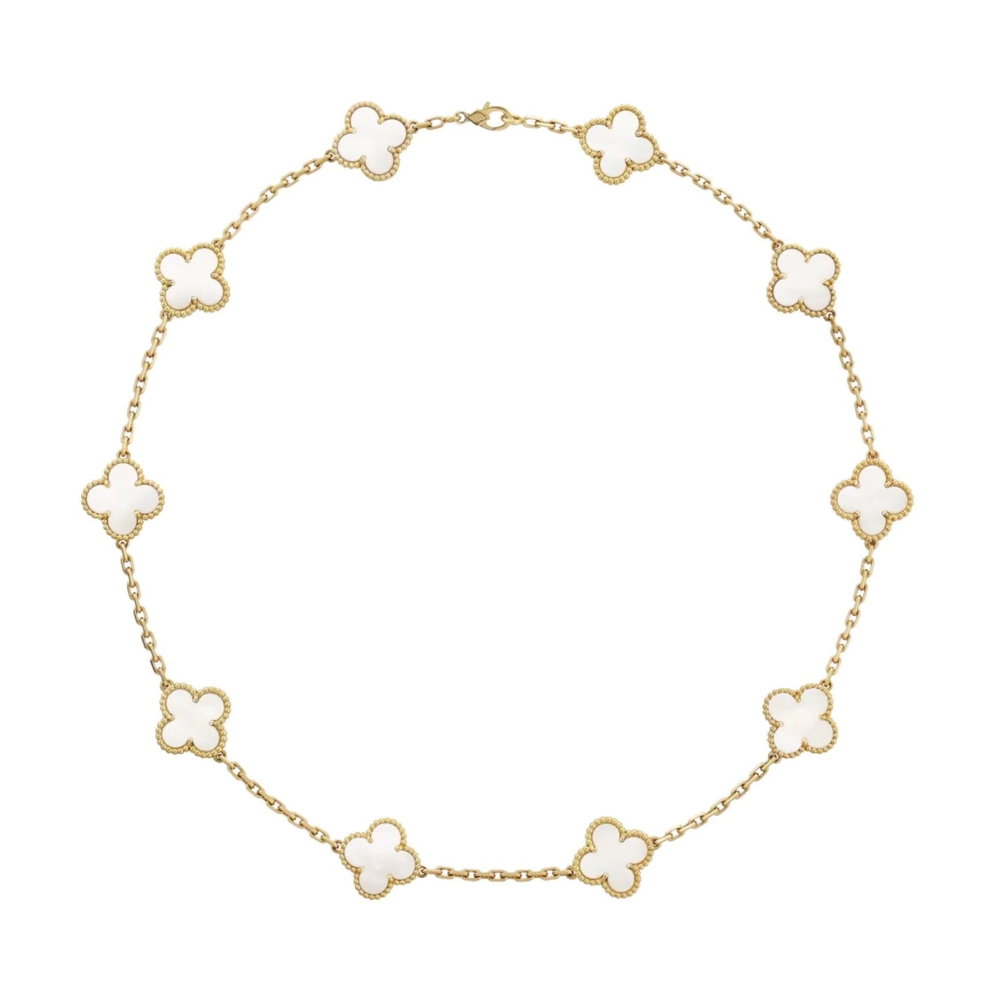 Golden White Luxe | Kløverhalskæde