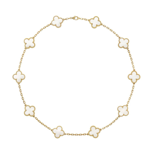 Golden White Luxe | Kløverhalskæde